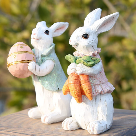 Hodao bunny figurine in farmhouse aesthetic brightens living spaces.