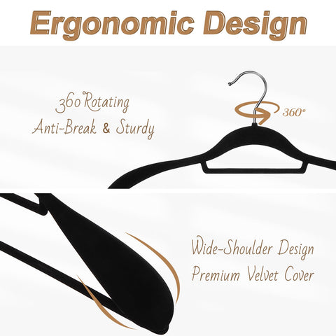 Hodola 360-degree rotating hook allows flexible access to garments.