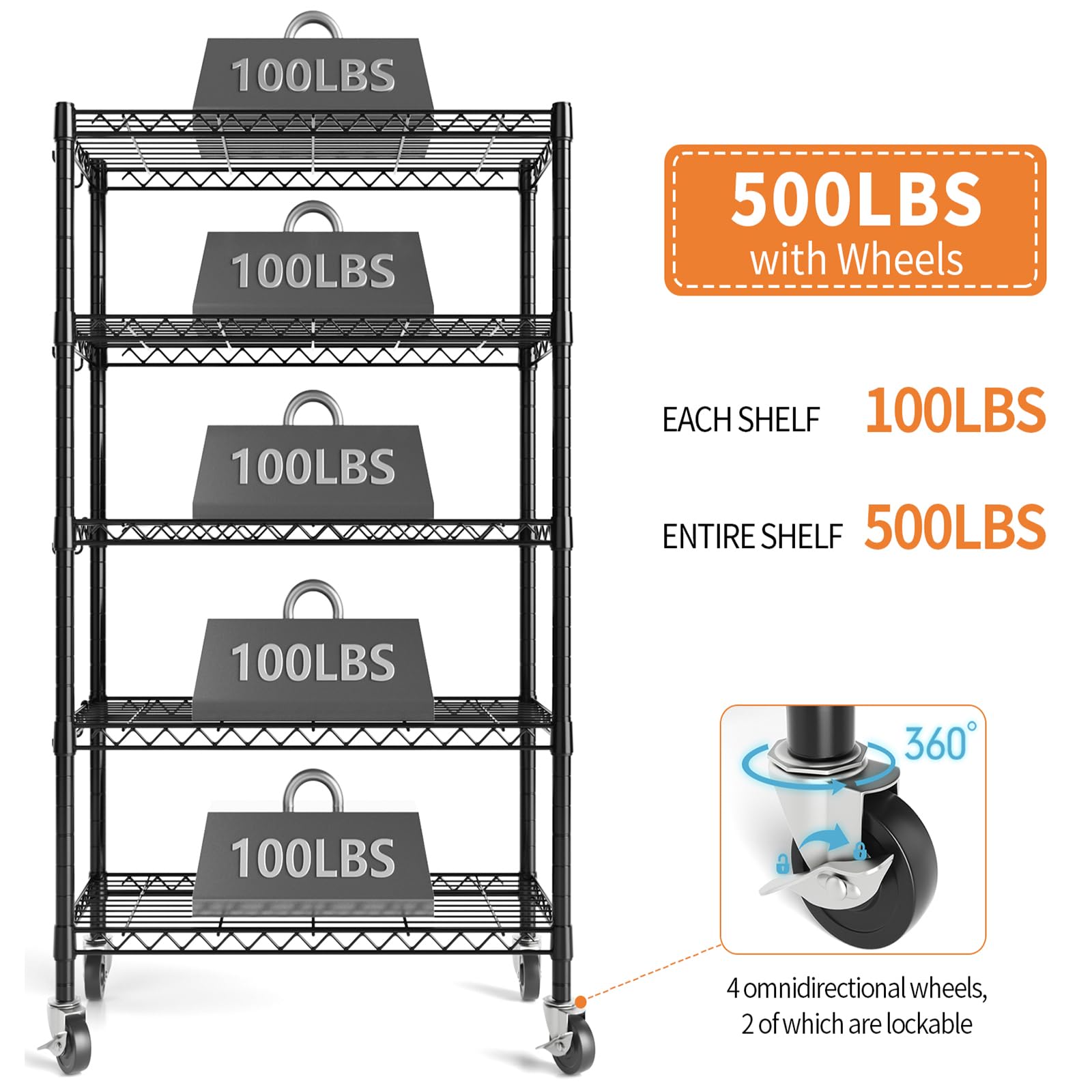 Hodonas adjustable shelves let you tailor height for items.