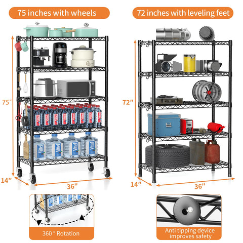 Hodonas rolling wheels enable smooth mobility in kitchens and garages.