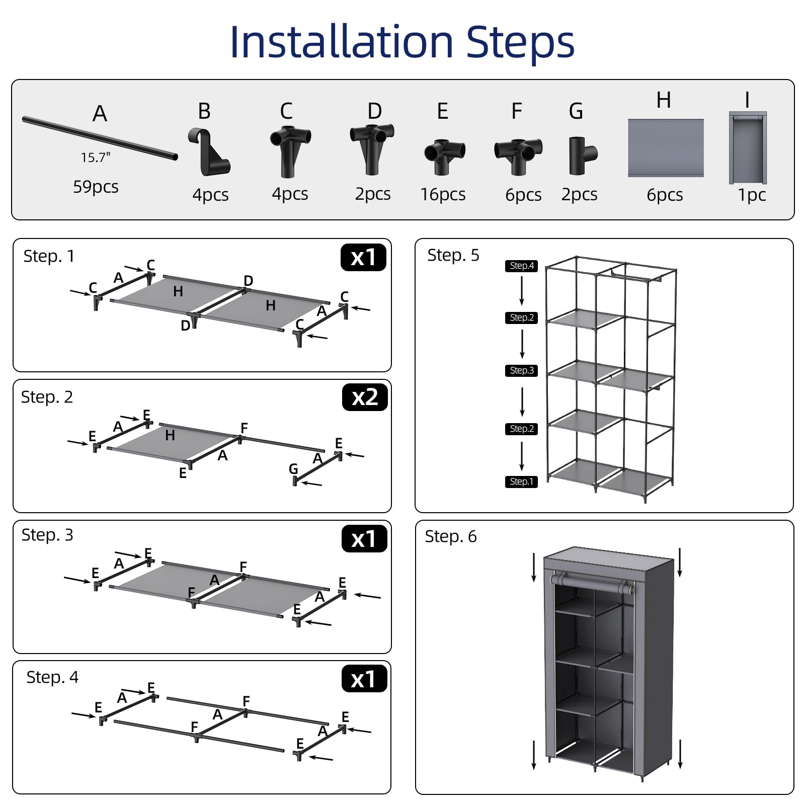HODYANN sturdy steel frame shows tool free assembly for quick setup.