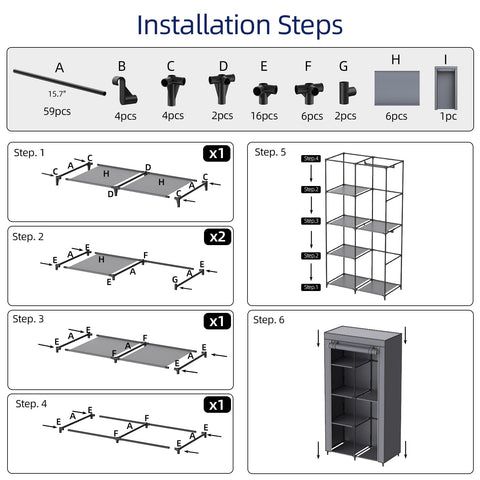 HODYANN sturdy steel frame shows tool free assembly for quick setup.