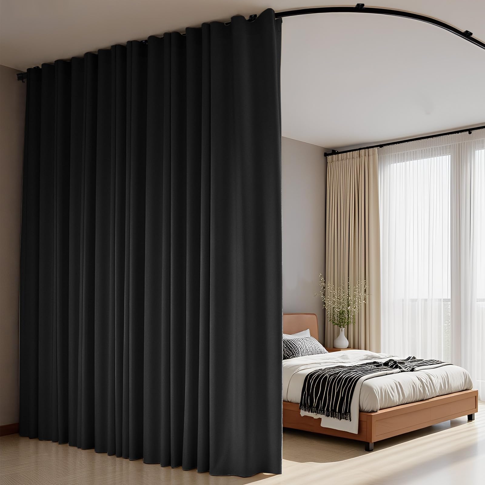 Hoeflife living-room-curtain-set offers easy maintenance.