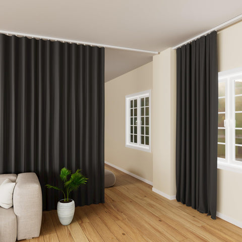 Hoeflife privacy-space-curtain creates distinct zones in shared spaces.