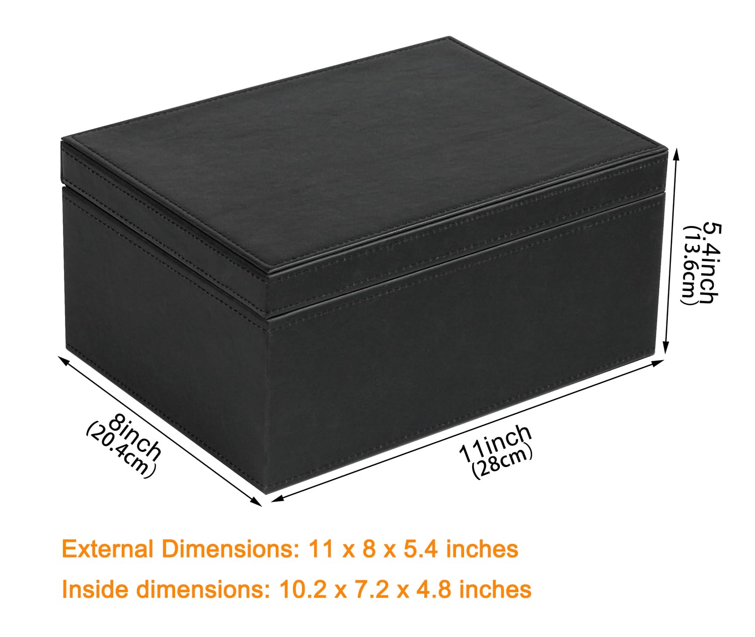 HofferRuffer large wooden storage box showcasing ample interior space