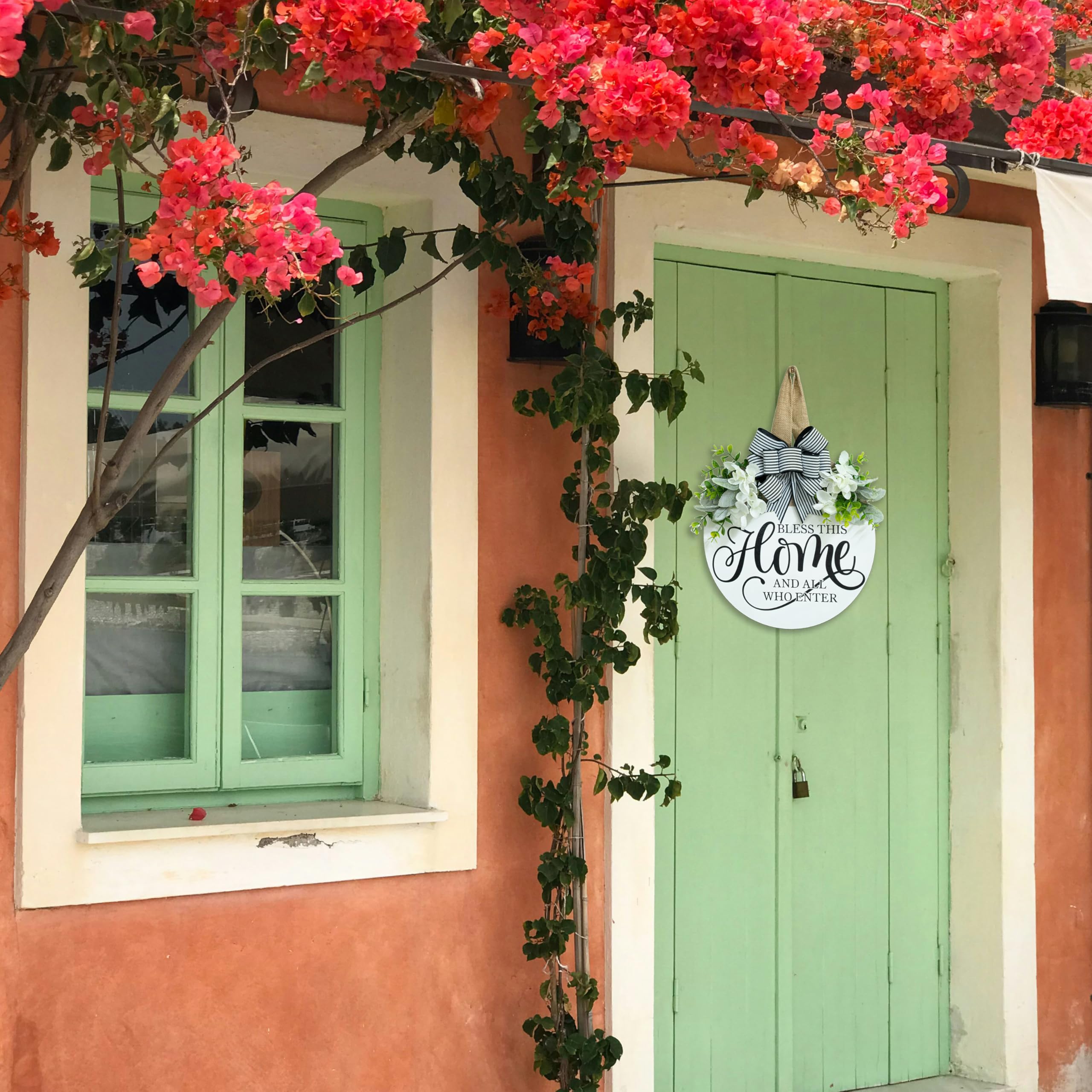 Hofir versatile home greeting sign for indoor or covered outdoor use.