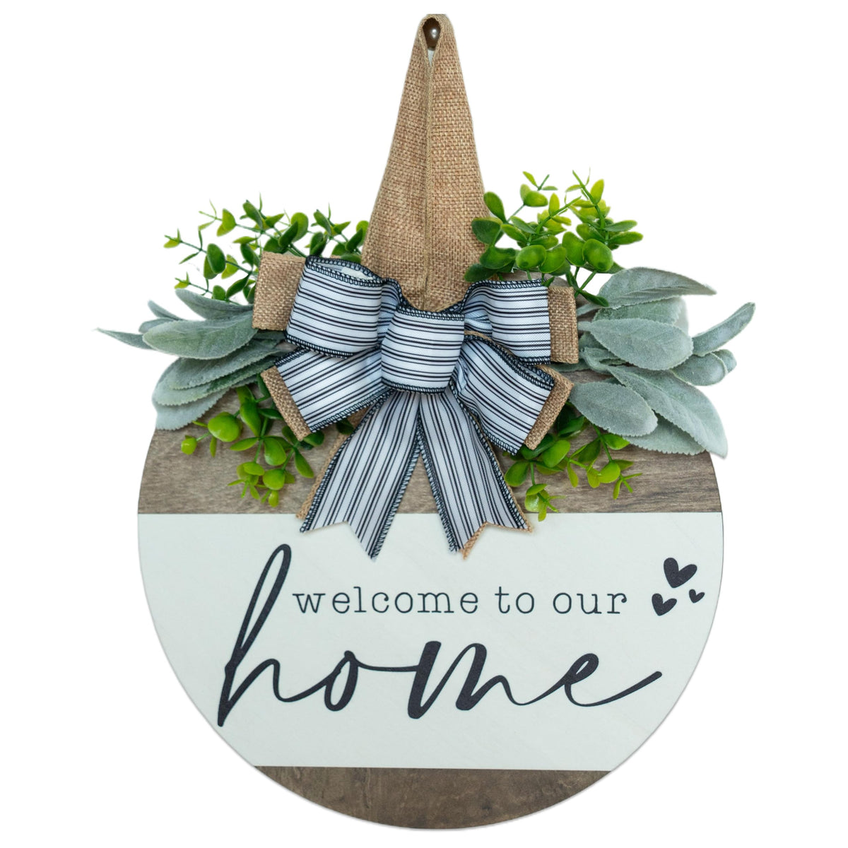Hofir welcome sign for front door with 12x12 frame boosts curb appeal
