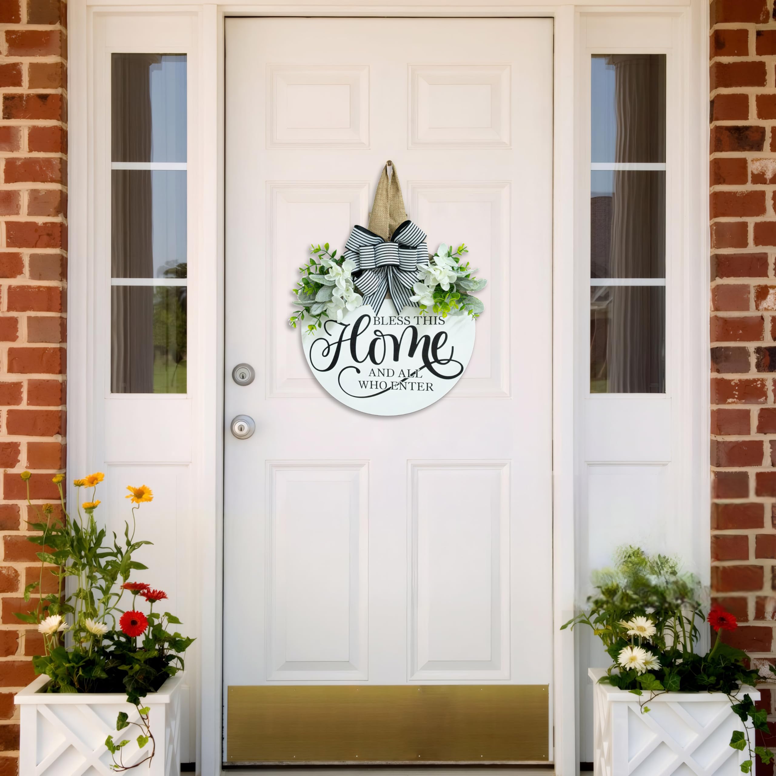 Hofir porch wreath for outdoors adds seasonal charm and durable display.