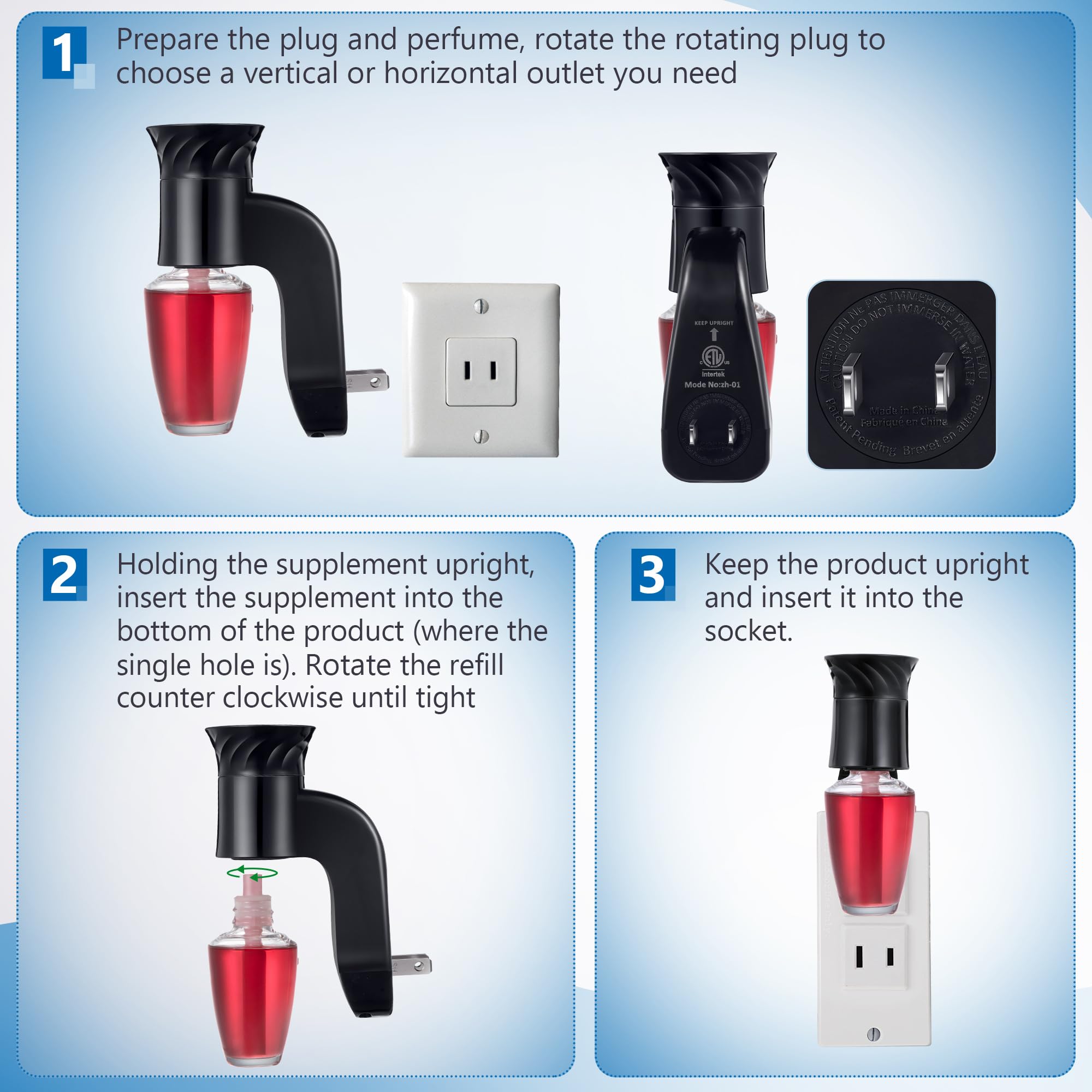 Hohean 4-pack wall plug bases for multi-room fragrance control