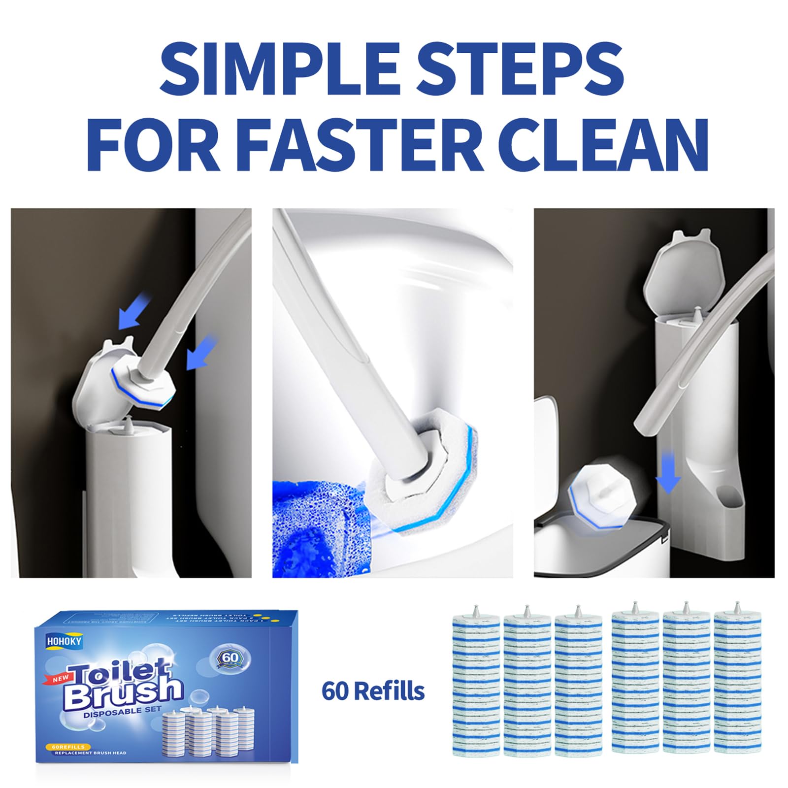 Hohoky easy-to-replace refills without carrying separate cleaners.
