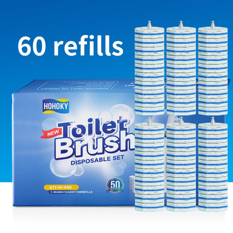 Hohoky self-cleaning agent brush head for mess-free bathroom maintenance.