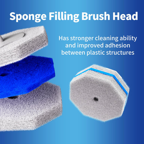 Hohoky sponge-filled brush head with strong scrubbing power