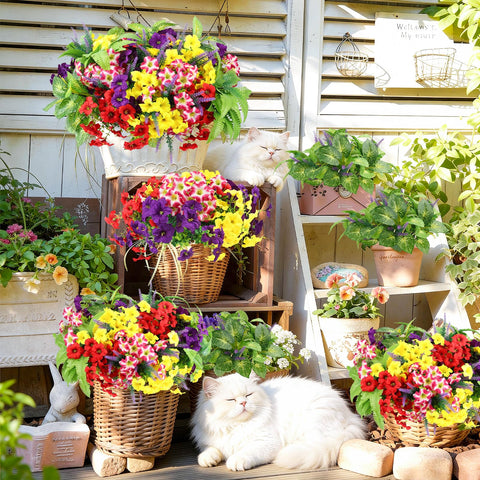 HOHOTIME hanging basket stems provide flexible styling for balconies.