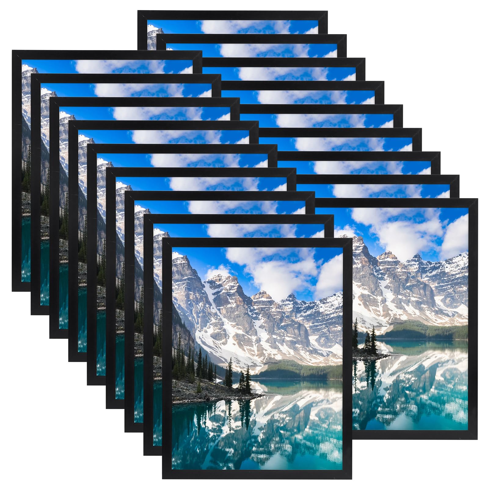 Hoikwo 18-pack black 8.5x11 frames for wall display of diplomas