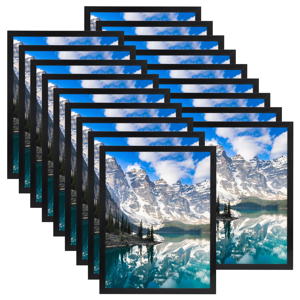 Hoikwo 18-pack black 8.5x11 frames for wall display of diplomas