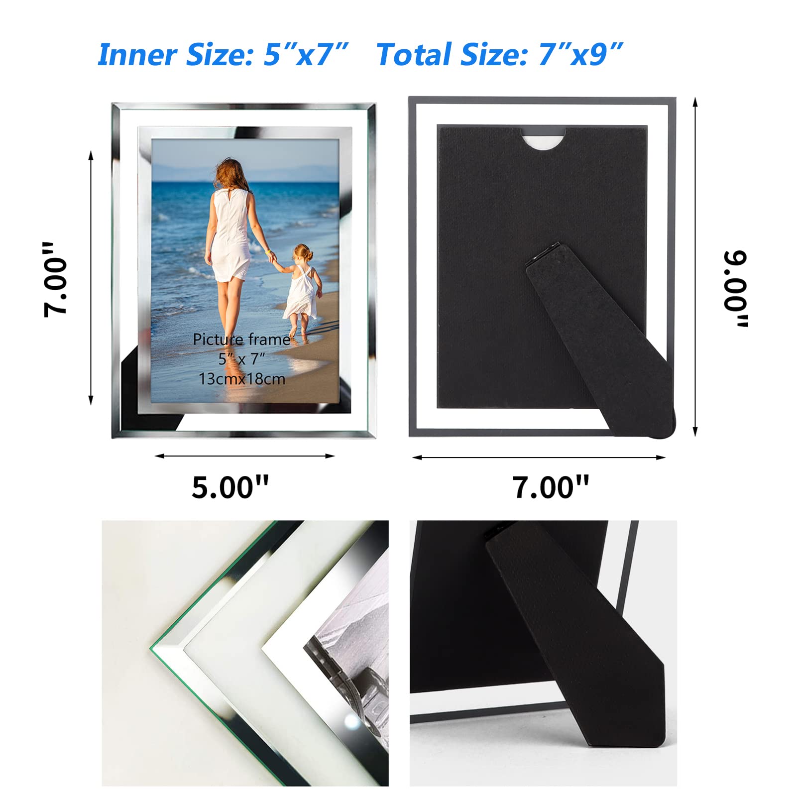 Hoikwo 5x7 frames for vertical or horizontal tabletop layouts.