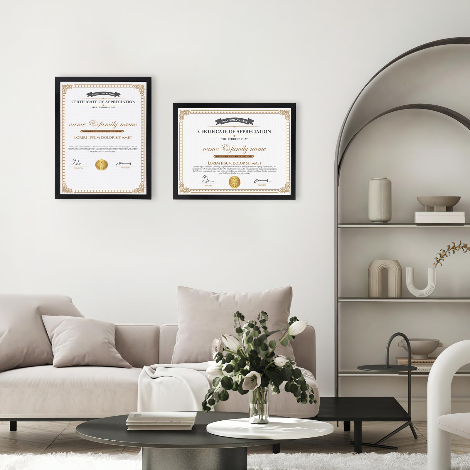 Hoikwo versatile 8.5x11 frame set for restaurants and cafes displays