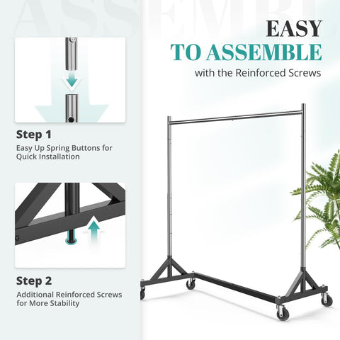 Four swivel casters with two locks for stability.