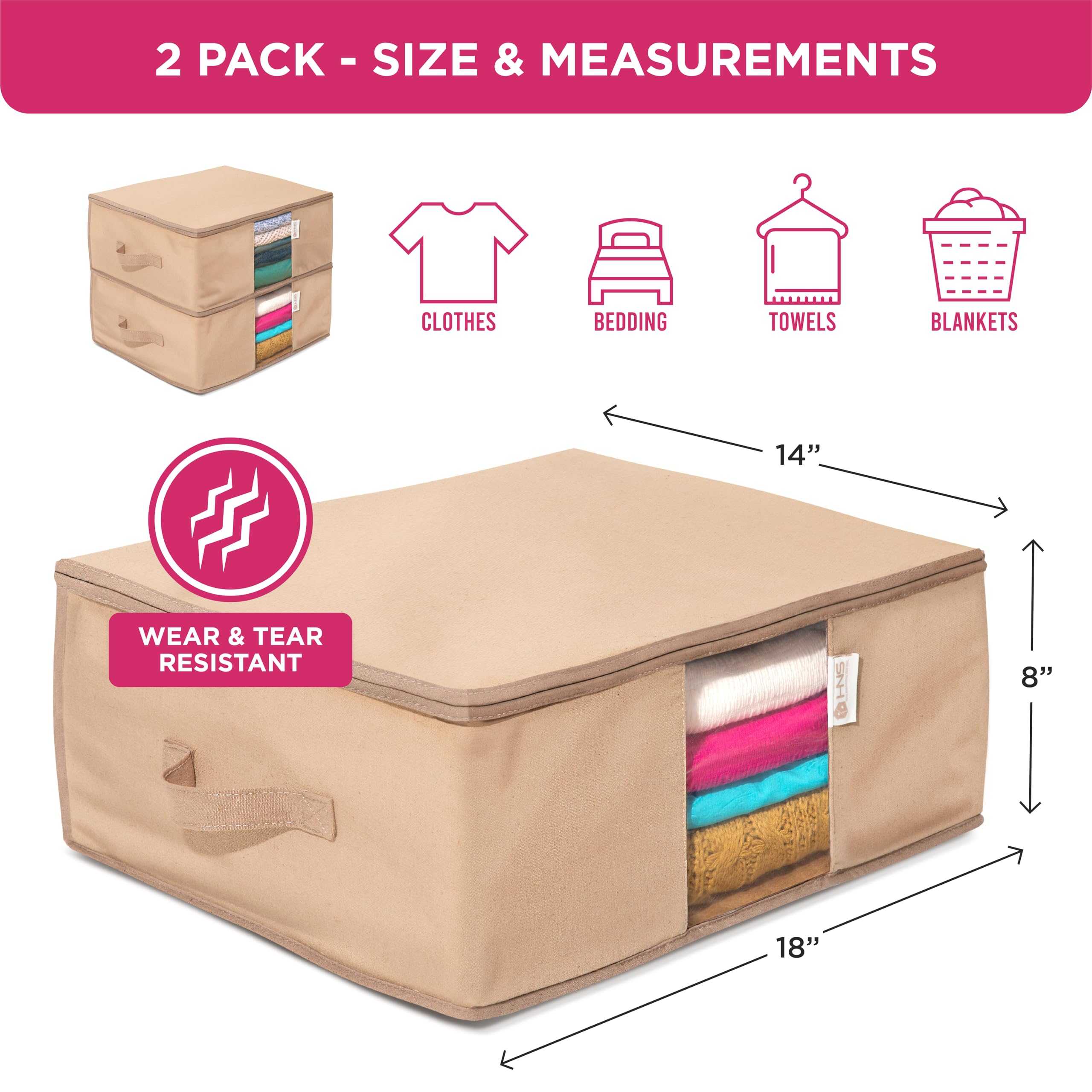 HOLDN’ STORAGE with clear panel allows quick content viewing.