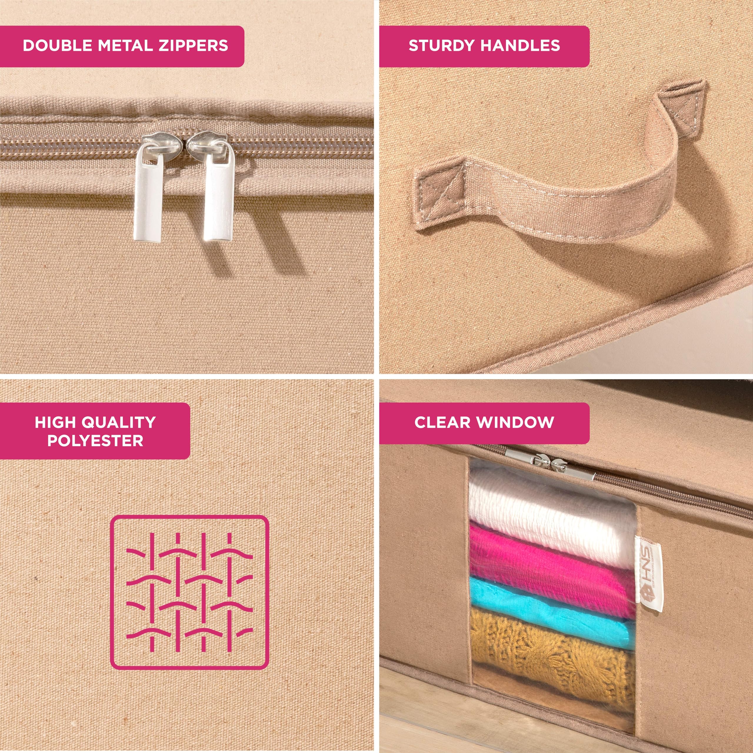 HOLDN’ STORAGE dual handles enable easy carrying and repositioning.