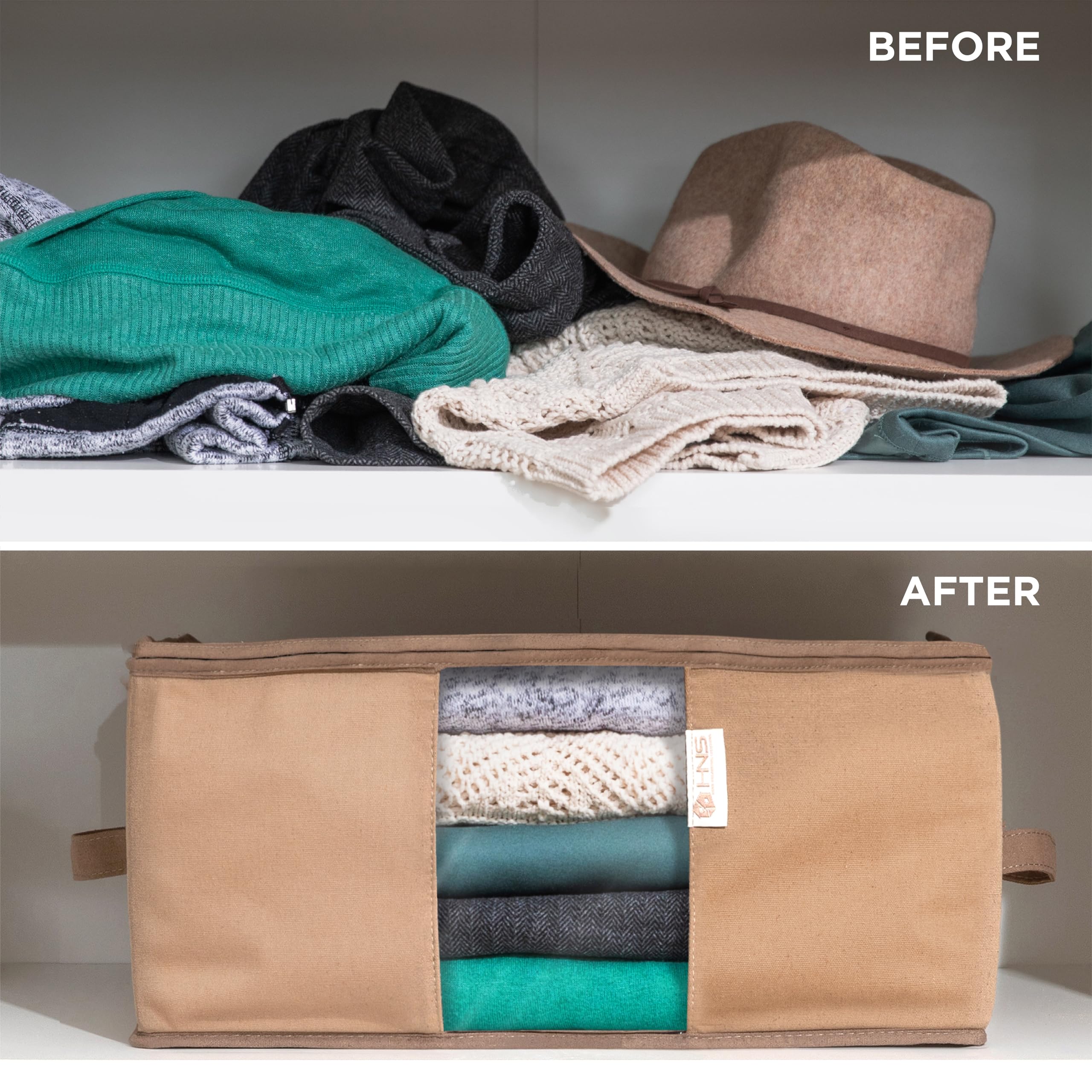 HOLDN’ STORAGE durable polyester fabric with cedar interior protection.