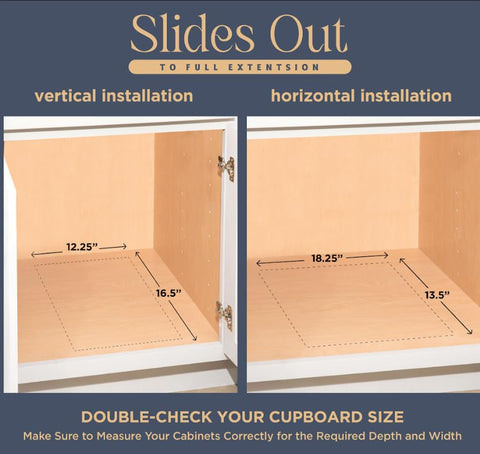 HOLDN’ STORAGE soft-close slide offers quiet, smooth access.