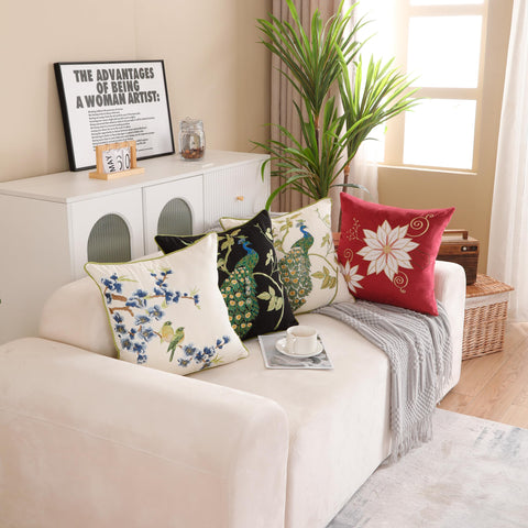 Holibeat outdoor-friendly pillow cover for indoor and outdoor spring vibes.