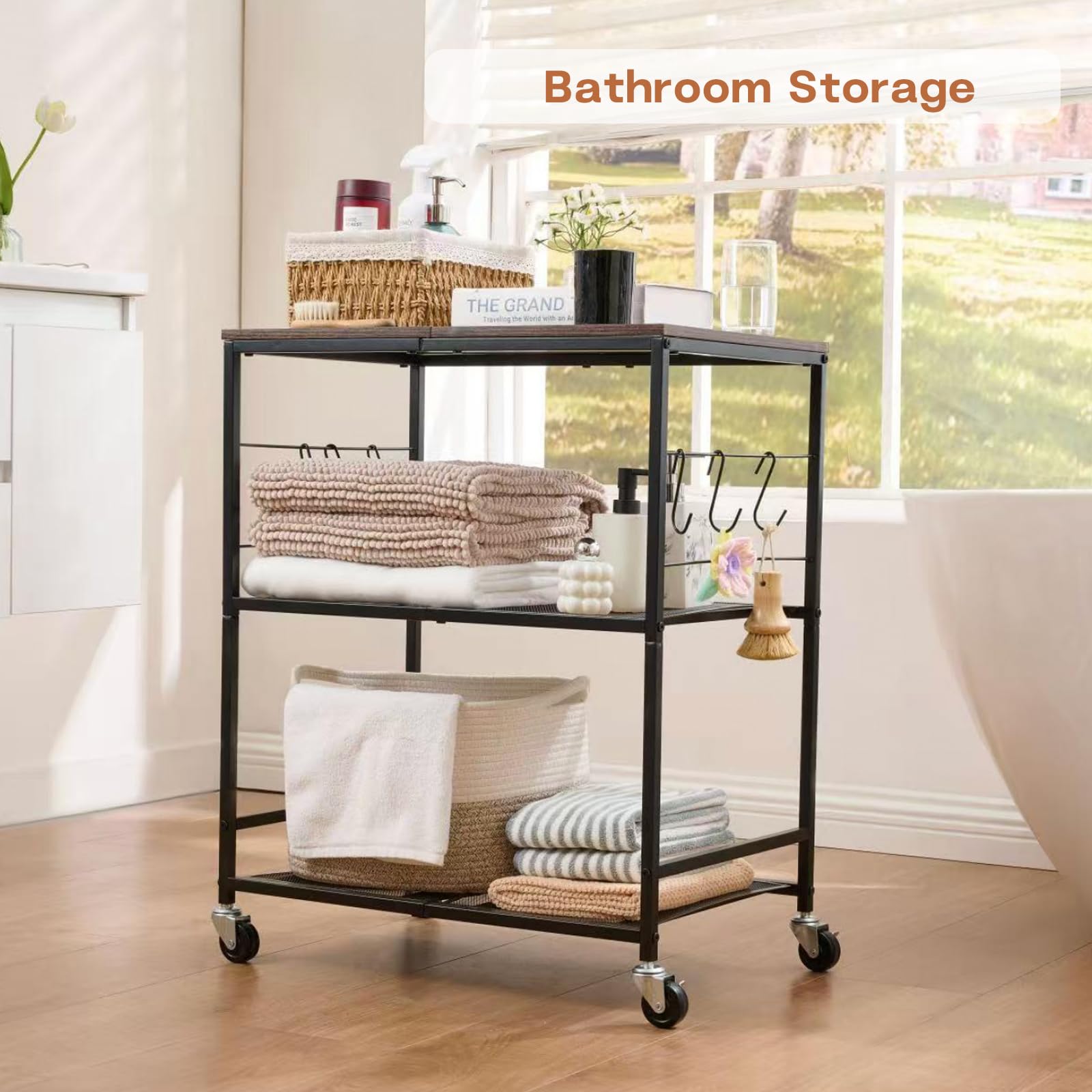 Holismo cart dimensions highlight a compact 15.7x23.6x29.5-inch size.