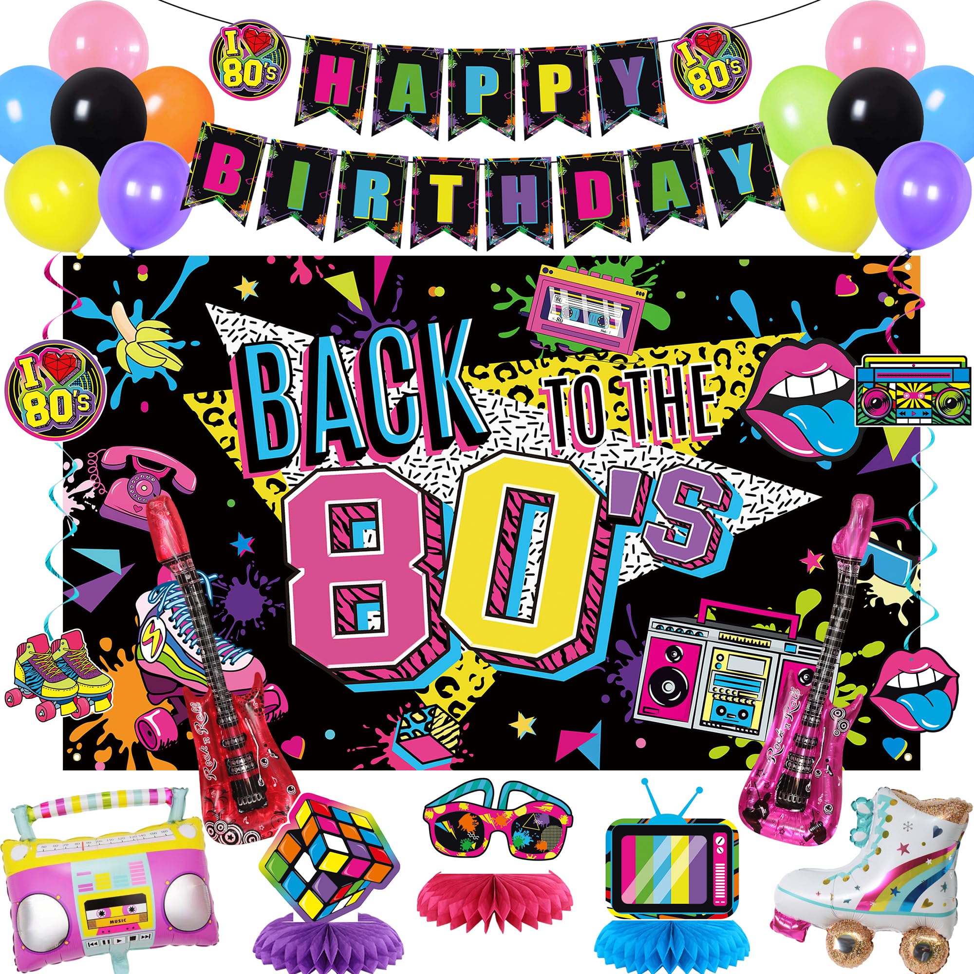 Holkcog back to the 80s banner sets the retro party vibe and photo focus