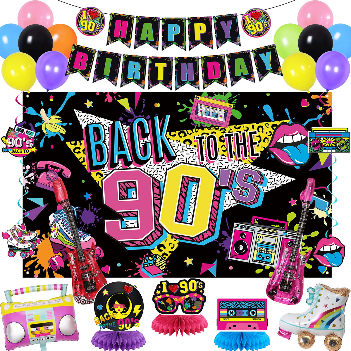 Holkcog Back To The 90s banner enhances retro party vibes for photos.