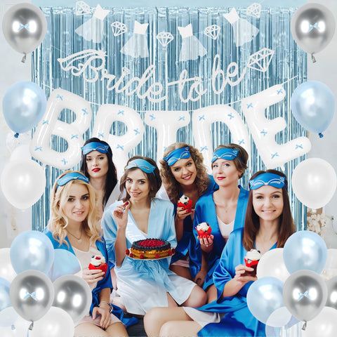 Holkcog blue foil curtains create dreamy party ambiance
