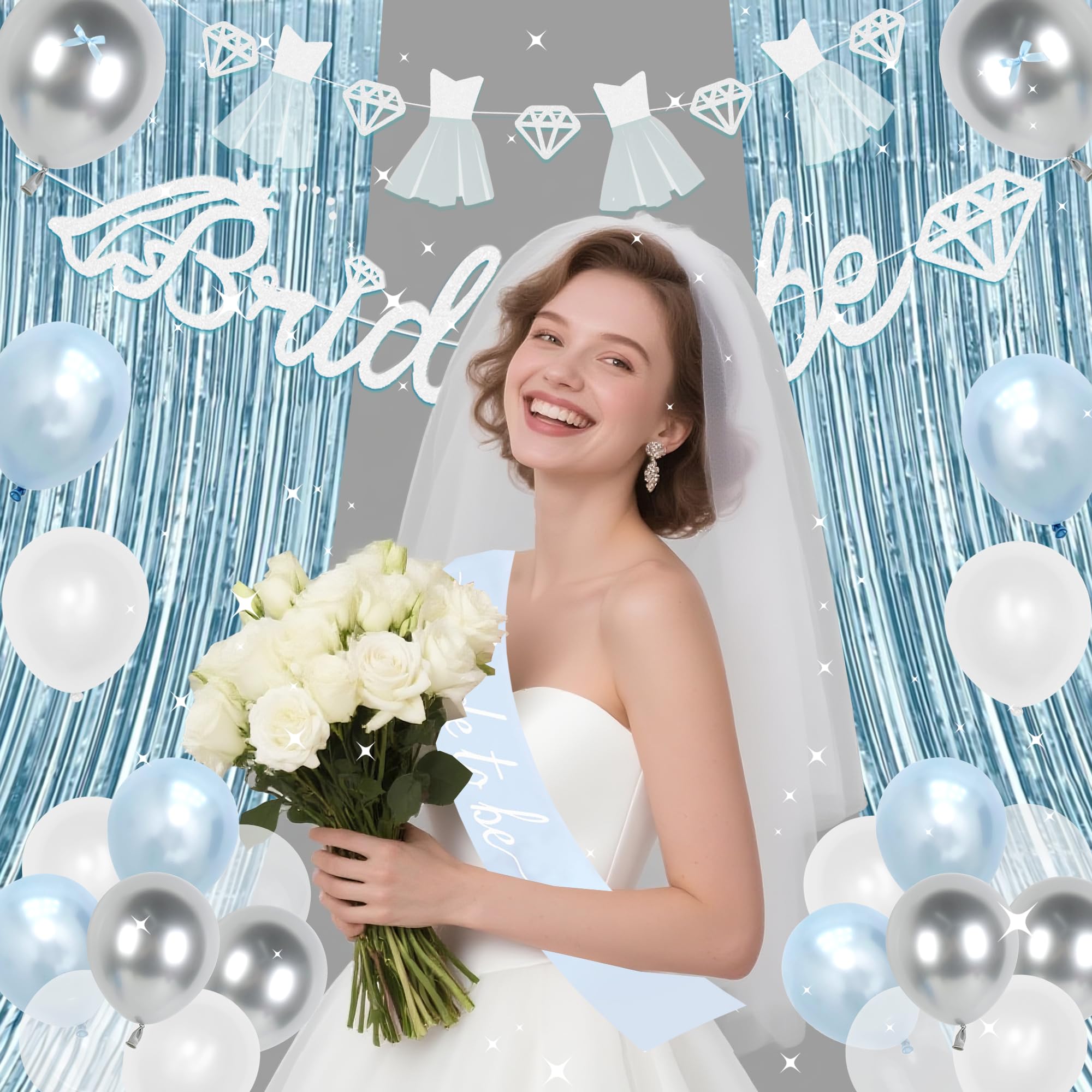 Holkcog BRIDE 40-inch aluminum balloon stands out as focal point
