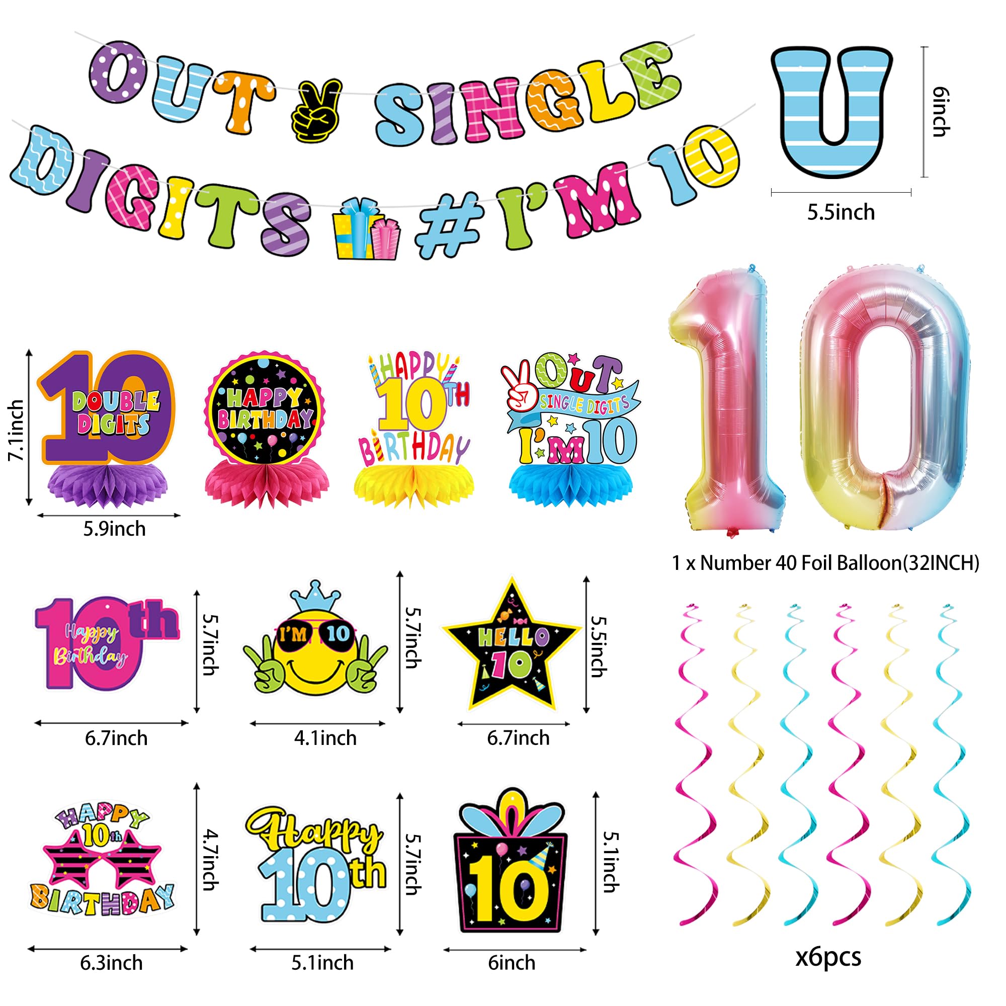 Holkcog colorful 10th banner graphics for festive wall display.