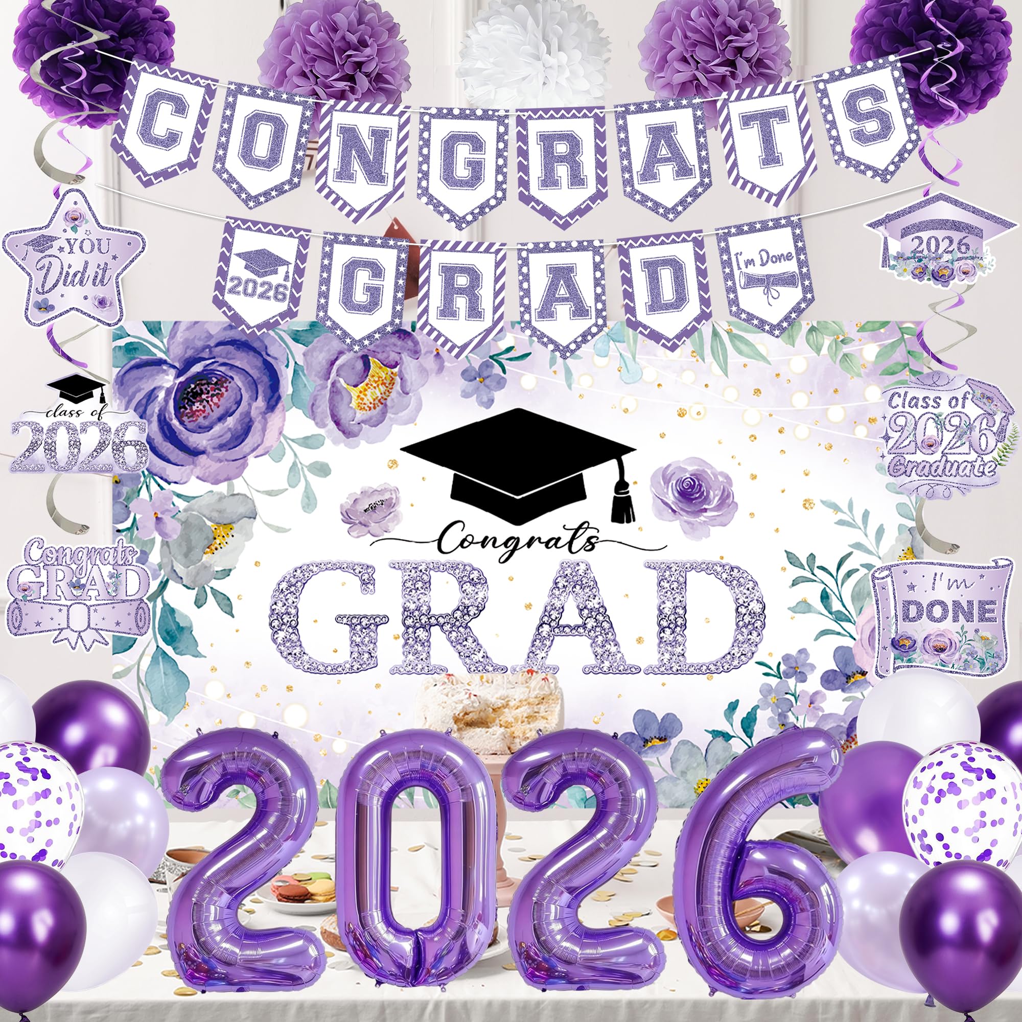 Holkcog Congrats Grad banner as celebration focal point