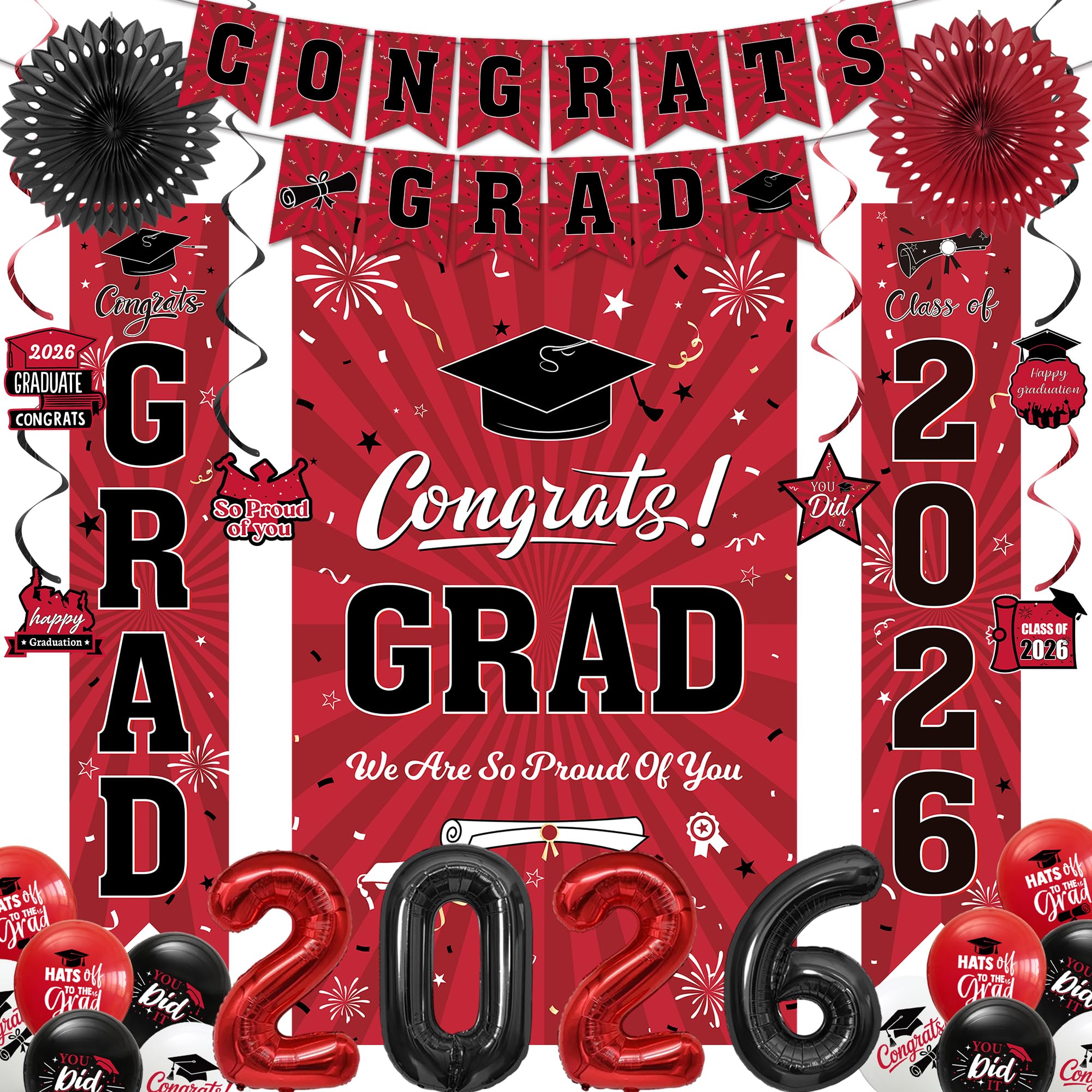 Holkcog Congrats Grad banner for standout graduation party photos.