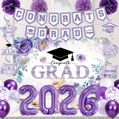 Holkcog Congrats Grad banner as celebration focal point