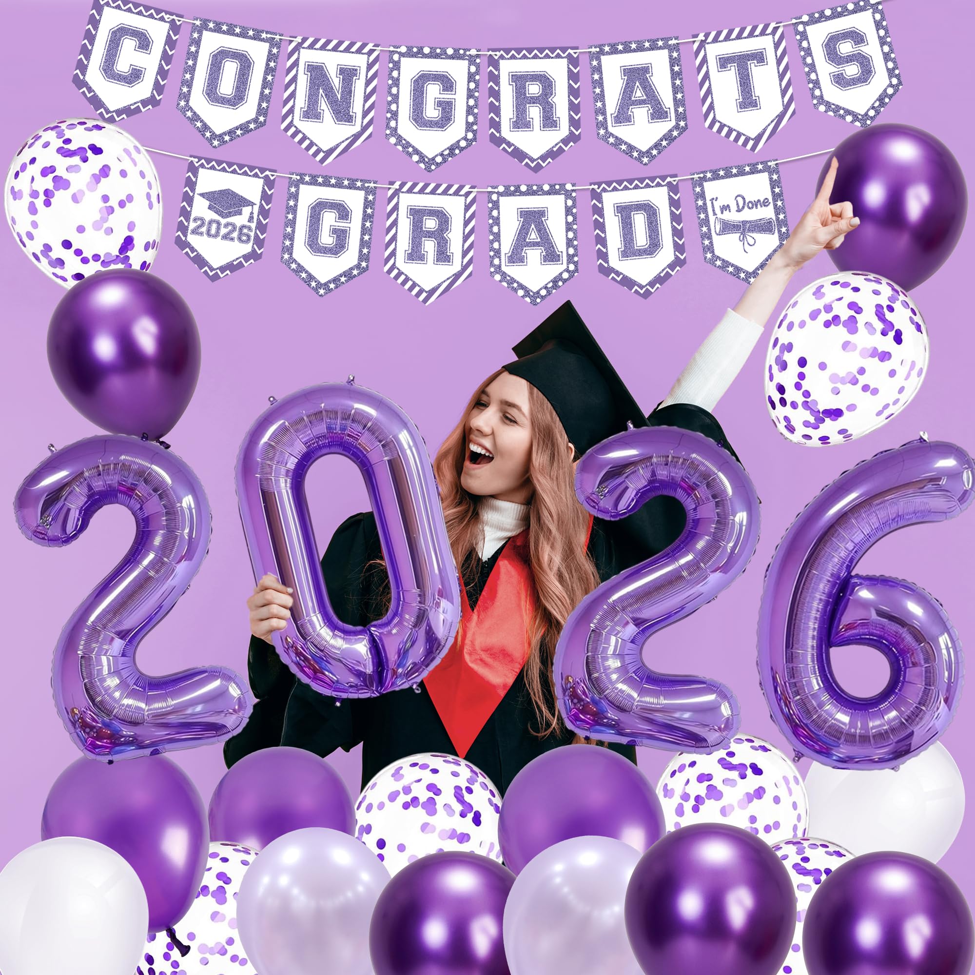 Holkcog 32-inch 2026 foil balloons add festive shine