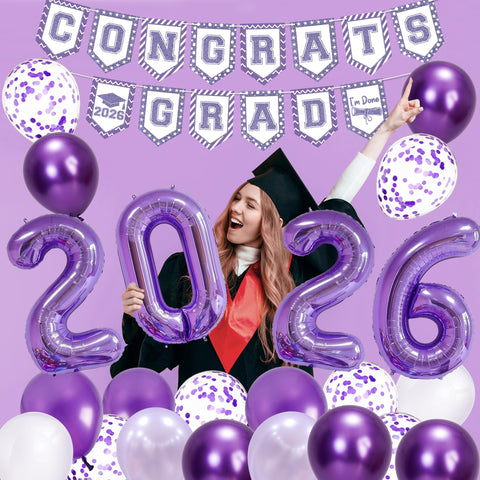 Holkcog 32-inch 2026 foil balloons add festive shine