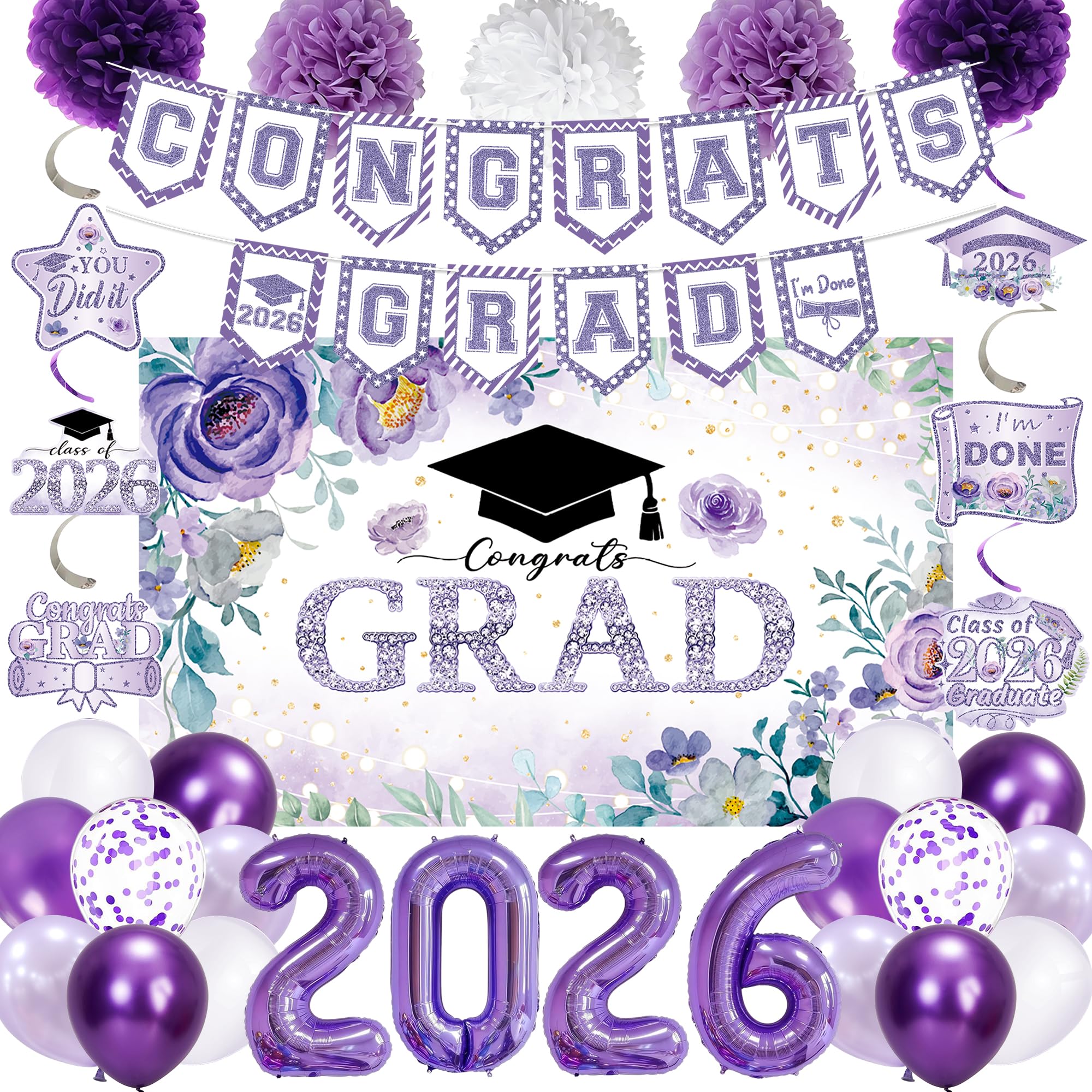 Holkcog purple graduation backdrop for photo-worthy moments