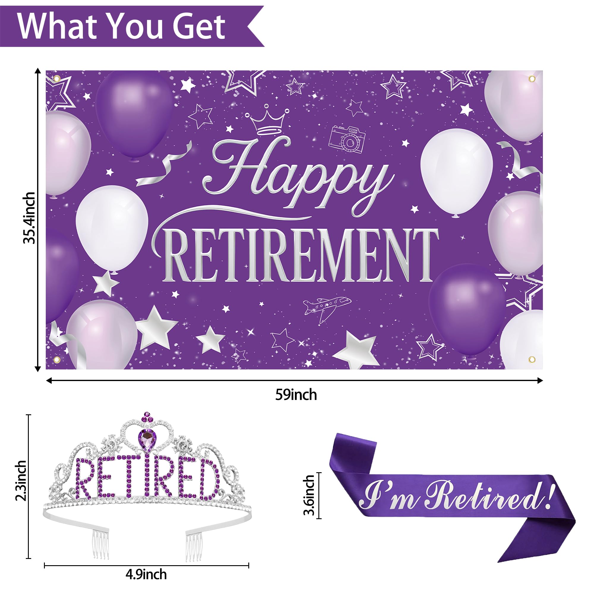 Holkcog purple sash and crowns highlight the guest of honor with style