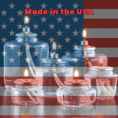 Hollowick glass votive holder compatible with the candle.