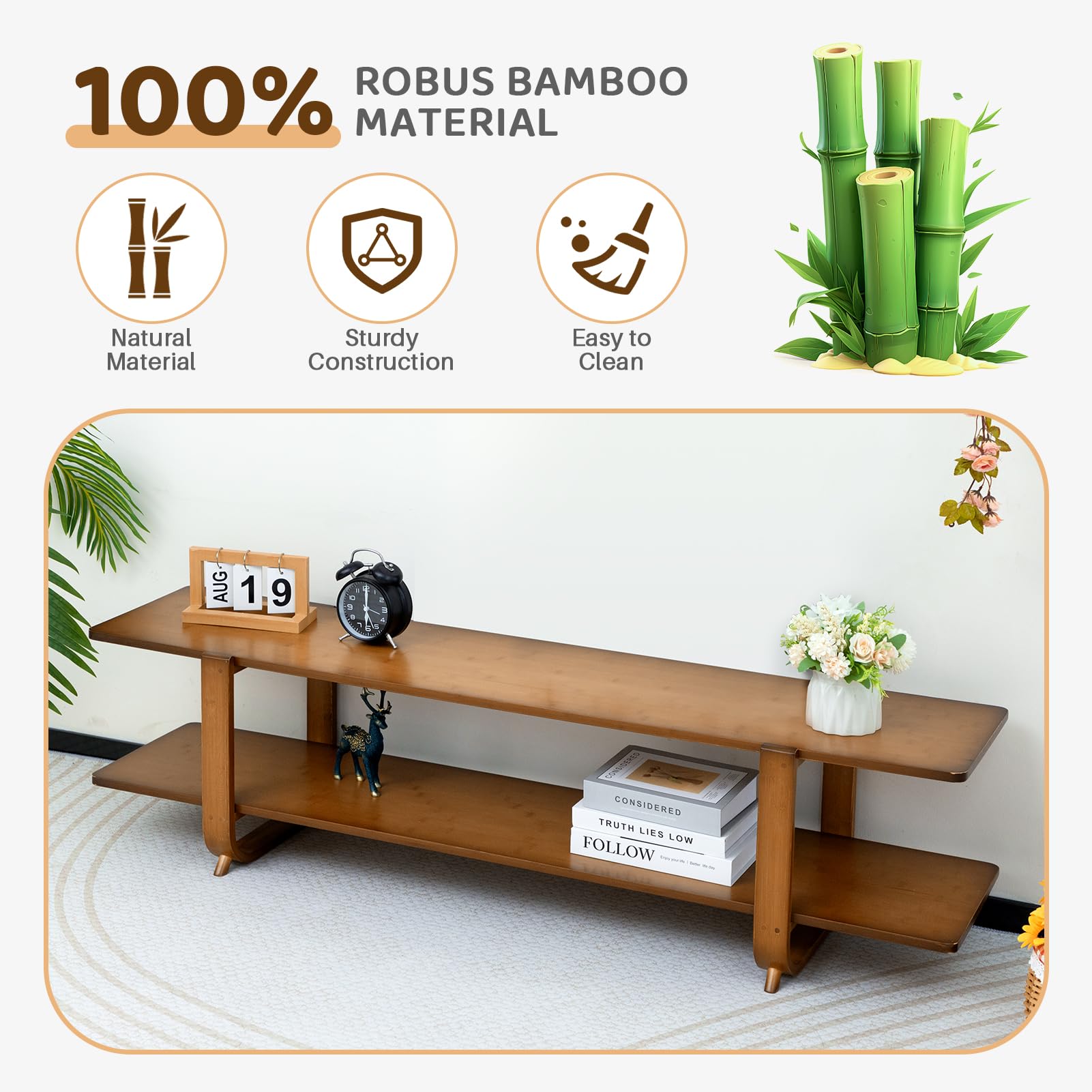 HollyHOME 140cm length accommodates large TVs and more