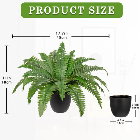 Hollyone artificial fern in pot enhances living areas with lush texture