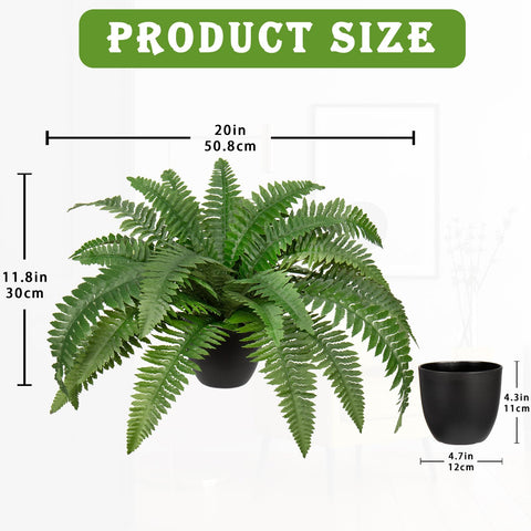 Hollyone fake Boston fern in pot brightens indoor spaces.