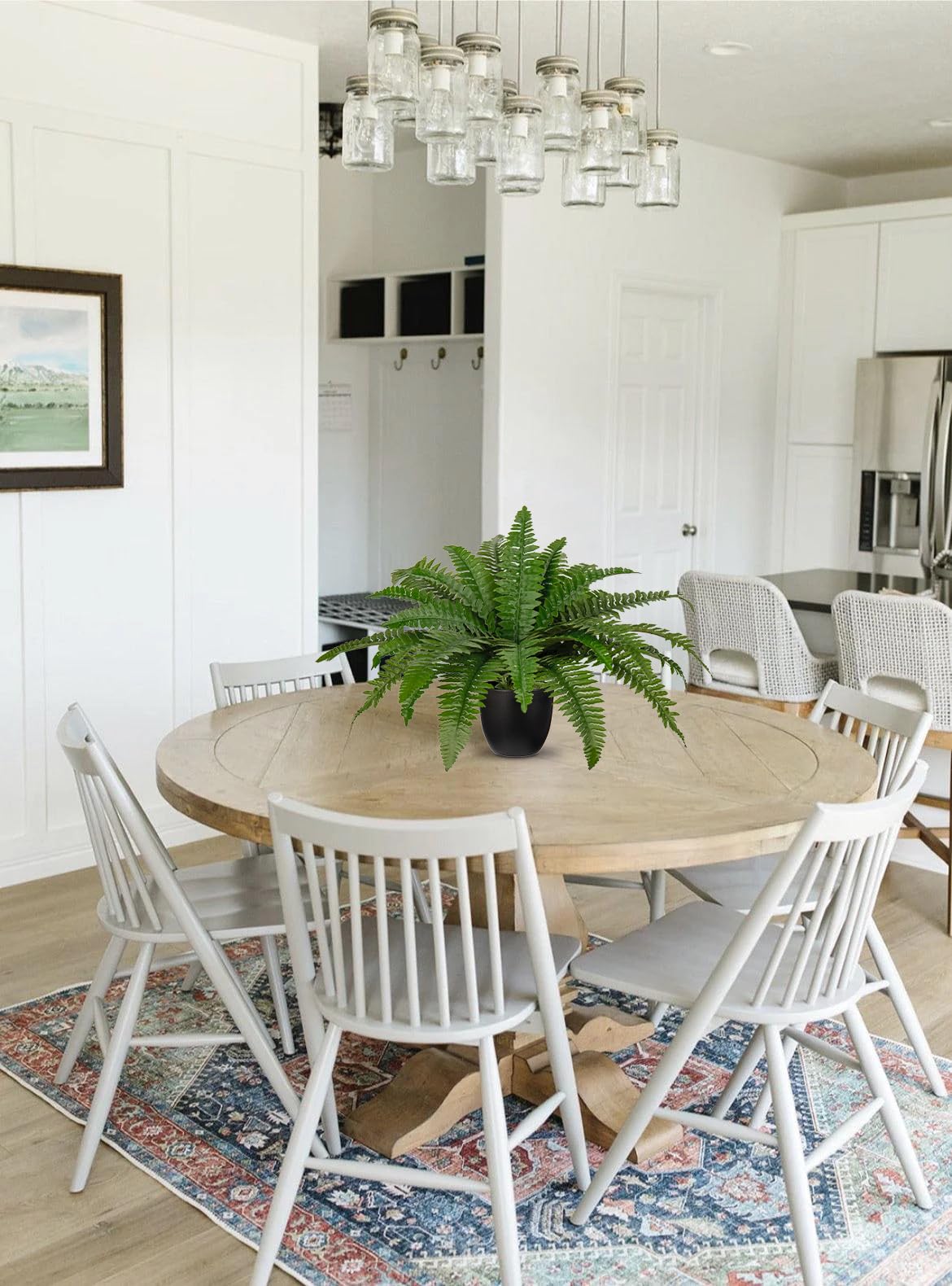 Hollyone fern decor provides low-maintenance greenery for living rooms