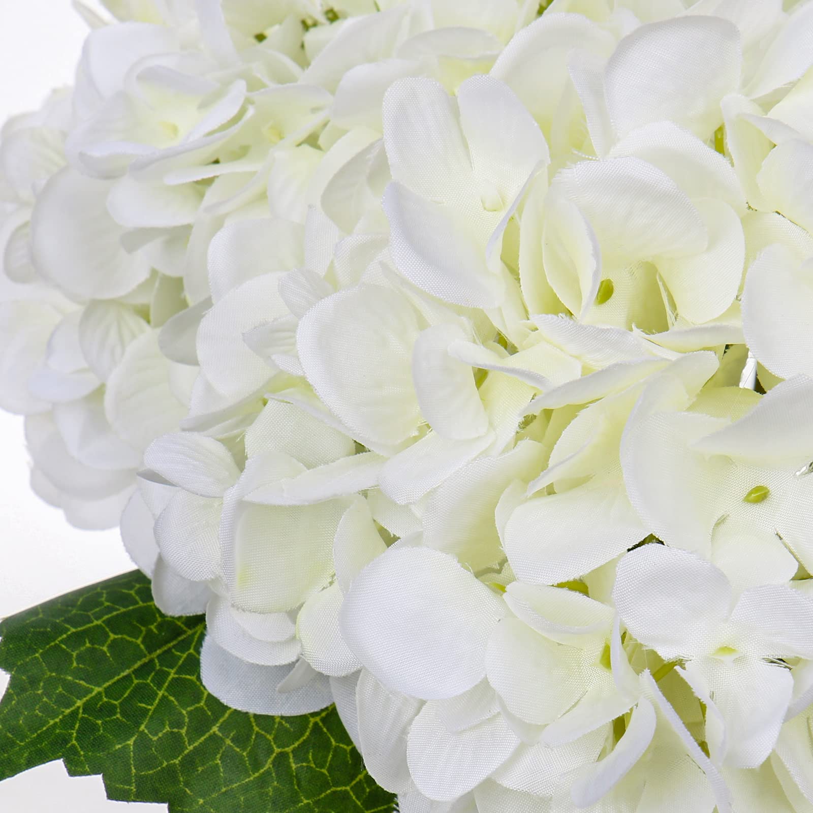 Hollyone hydrangea silk flowers closeup showing rich petals and realistic stems