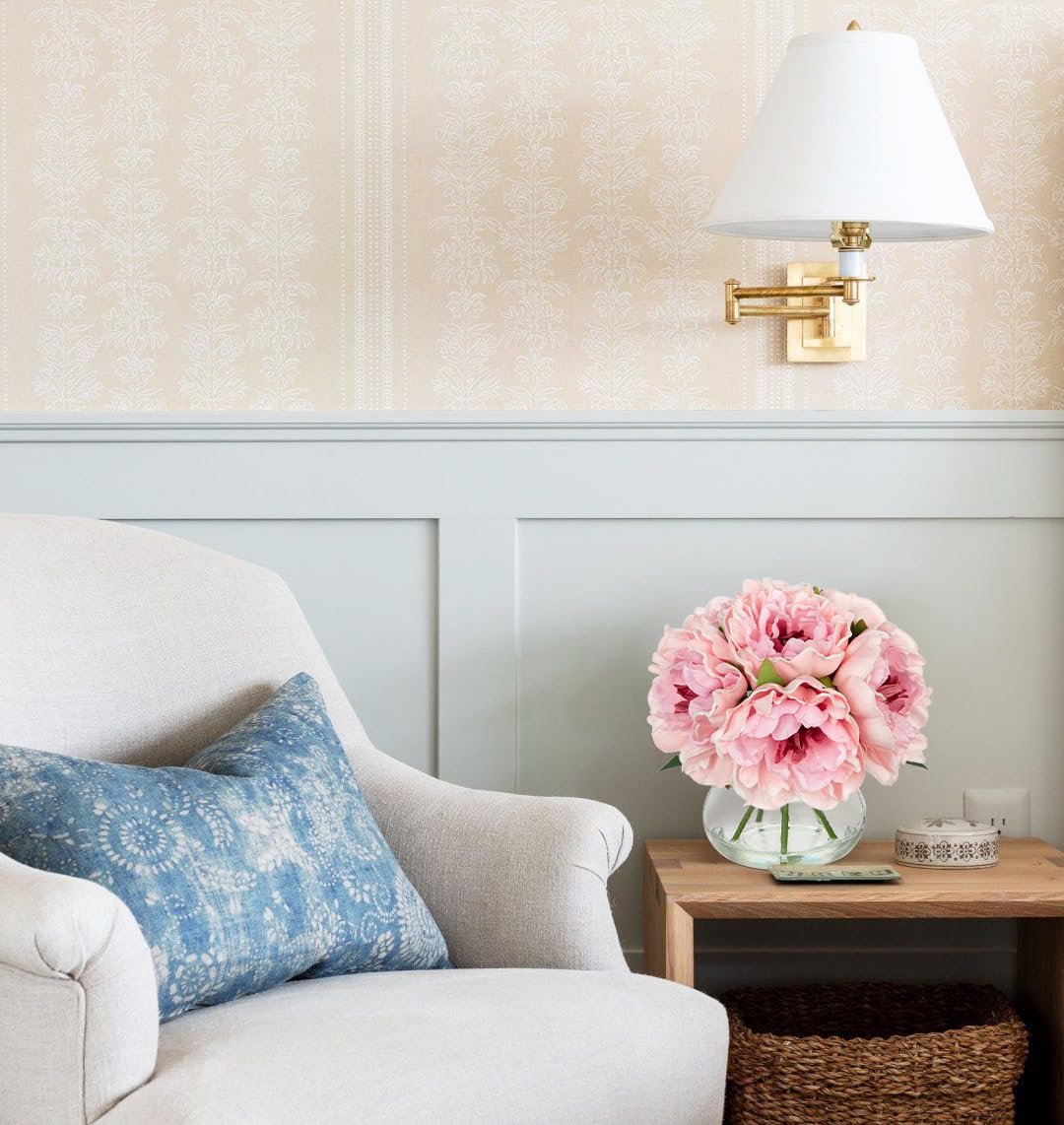 Hollyone arrangement measures 9 by 9.5 inches for compact styling.