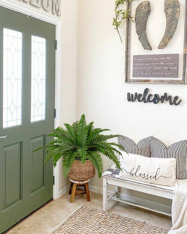 Hollyone potted fern accent brings natural charm to home and porch