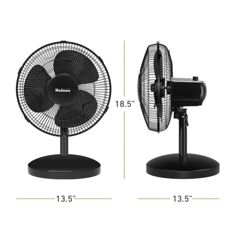 Holmes 12in fan in-room setup suits bedroom, office, or kitchen.