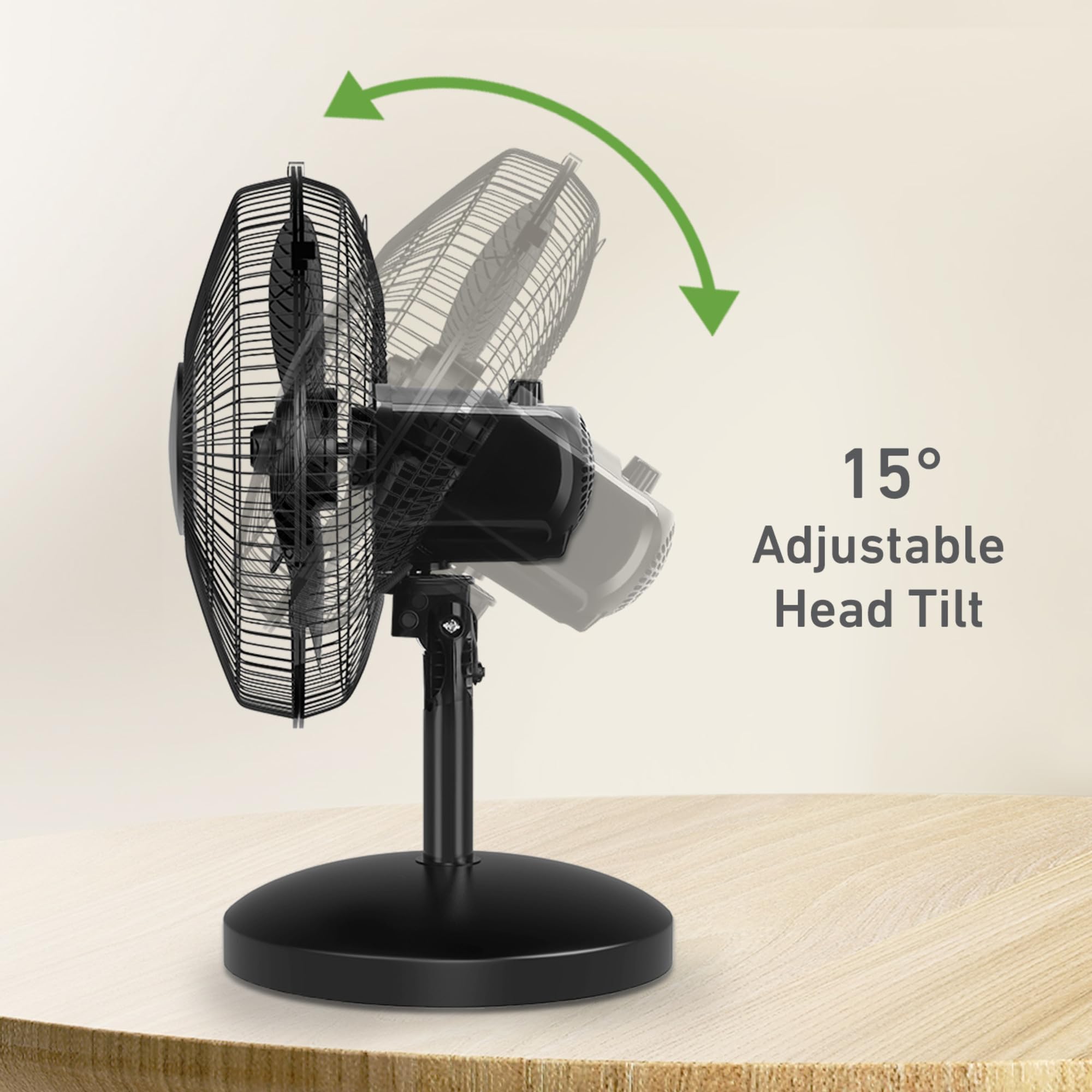 Holmes 12in fan quiet operation maintains calm ambiance.